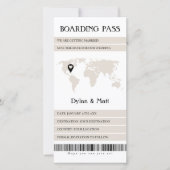 Zielseite: Beige Electronic Boarding Pass Save The Date (Vorderseite)