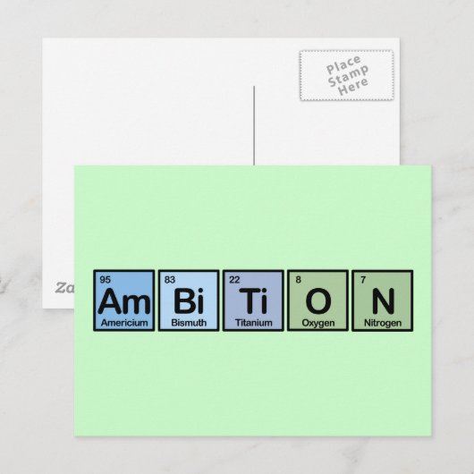 Zielsetzung aus Elementen Postkarte (Vorne/Hinten)