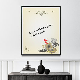 Zielsetzung Wandgestaltung Kunst, Bürodekoration D Poster