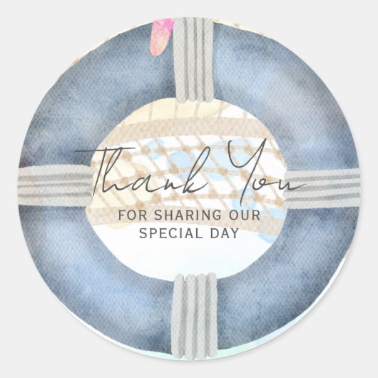 Zielstrand Hochzeitsküste Runder Aufkleber (Vorderseite)