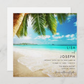 Zielstrandhochzeit Ankündigung (Vorne/Hinten)