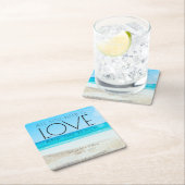 Zielstrandhochzeit Rechteckiger Pappuntersetzer (Vor Ort)