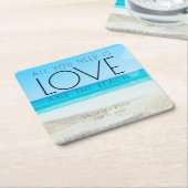 Zielstrandhochzeit Rechteckiger Pappuntersetzer (angewinkelt)