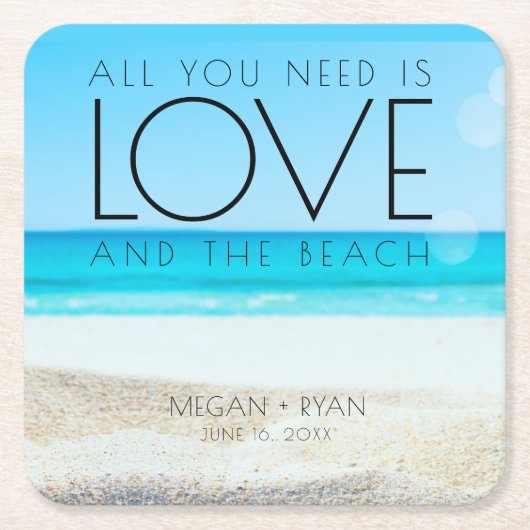 Zielstrandhochzeit Rechteckiger Pappuntersetzer (Vorderseite)