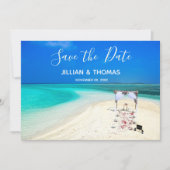 Zielstrandhochzeit Rett-the-Date Einladung (Vorderseite)