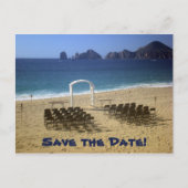 Zielstrandhochzeit Save the Date Postkarte 2 (Vorderseite)