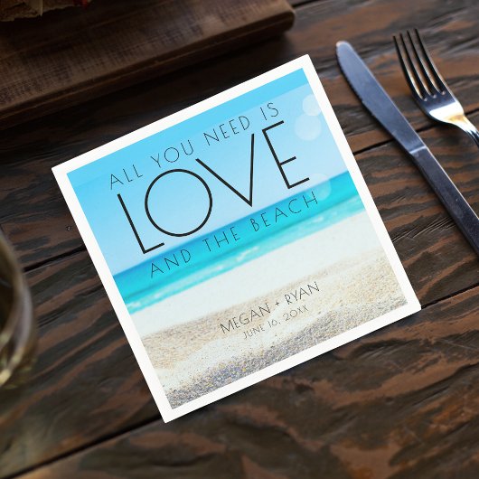 Zielstrandhochzeit Serviette