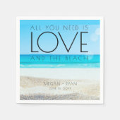 Zielstrandhochzeit Serviette (Vorderseite)