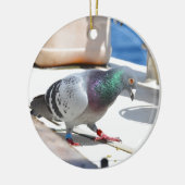 Zieltaube auf einer Yacht Keramik Ornament (Links)