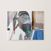 Zieltaube auf einer Yacht Puzzle (Horizontal)