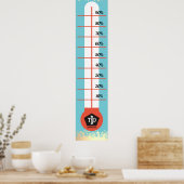 Zielthermometer Verkaufskarte der Mitarbeiter Poster (Küche)