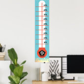 Zielthermometer Verkaufskarte der Mitarbeiter Poster (Heimbüro)