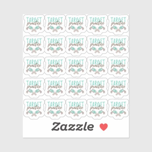 Zielübungen Pistolengutschieber-Entfernungsplaner Aufkleber (Blatt)