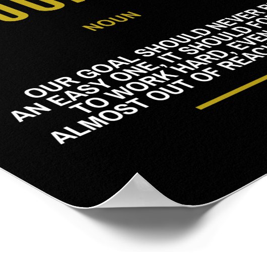 Zielvorgabe für den Erfolg Poster (Ecke)