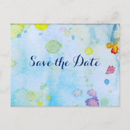 Zielwasserfarbe Save the Date Hochzeit Ankündigungspostkarte