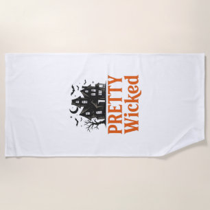 Ziemlich Böse Vintage Halloween Spukhaus-Shirt Strandtuch