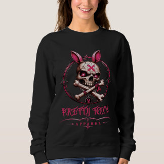 Ziemlich giftiger Totenkopf-Hase Dark Aesthetic St Sweatshirt