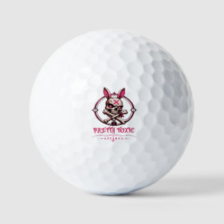 Ziemlich giftiger Totenkopf-Hasen-Frauen-Pastel-Go Golfball