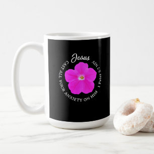 Ziemlich heiße rosa Blume Jesus Christus Glaube Sc Kaffeetasse