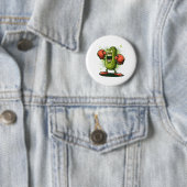 Ziemlich lustige Gurken-Outfit mit Boxhandschuhen Button (Beispiel)