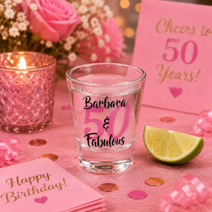 Ziemlich Personalisiert 50 und Fantastisch Benutze Schnapsglas
