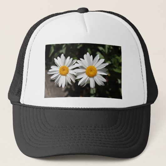 Ziemlich reine weiße Gänseblümchen-Blüten Truckerkappe (Vorderseite)
