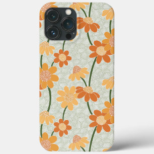 Ziemlich retro-gedämpfte Blumen der 1970er Jahre Case-Mate iPhone Hülle