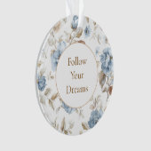 Ziemlich romantische blaue Blumen Ornament (Vorderseite)