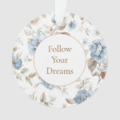 Ziemlich romantische blaue Blumen Ornament (Vorderseite)