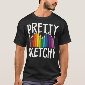 Ziemlich skizzenhafter lustiger Kunstliebhaber Bun T-Shirt