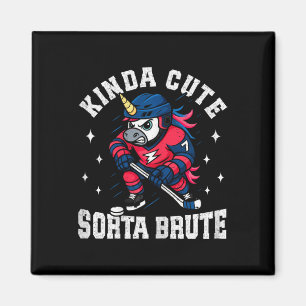 Ziemlich süße irgendwie brutale Kinder Eishockey M Magnet