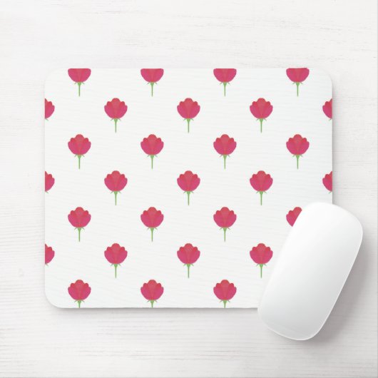 Ziemlich üppige rosa Tulpen-Mauspads mit Muster Mousepad (Mit Mouse)