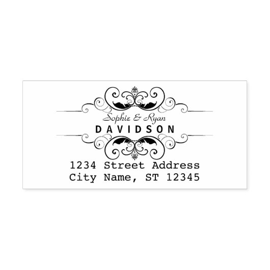 Zierarbeit für Ihre eigene Rücksendeadresse Permastempel (Design)