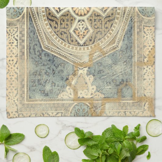 Zierband mit Verziert geometrischer Gestaltung Geschirrtuch (Gefaltet)