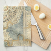 Zierband mit Verziert geometrischer Gestaltung Geschirrtuch (Viertel Falte)