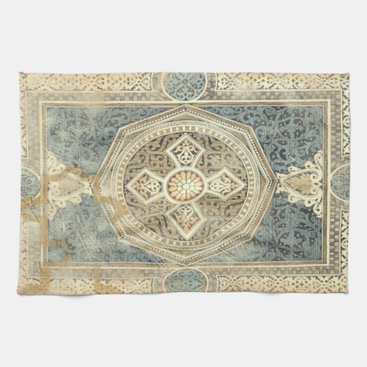 Zierband mit Verziert geometrischer Gestaltung Geschirrtuch (Horizontal)