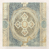 Zierband mit Verziert geometrischer Gestaltung Glasuntersetzer (Vorderseite)