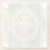 Zierband mit Verziert geometrischer Gestaltung Glasuntersetzer (Rückseite)