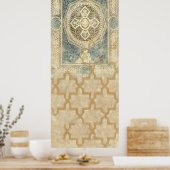 Zierband mit Verziert geometrischer Gestaltung Poster (Küche)