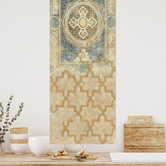 Zierband mit Verziert geometrischer Gestaltung Poster (Küche)