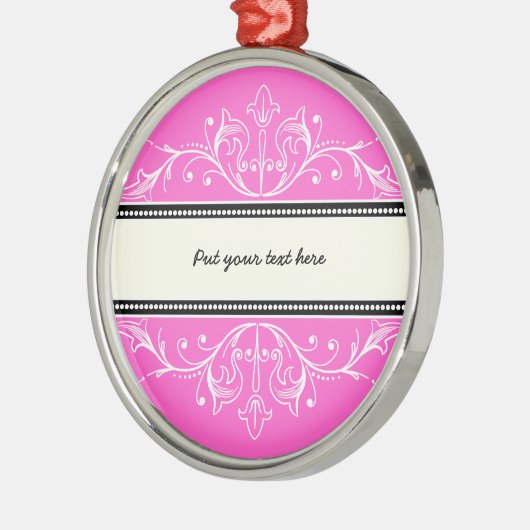 Zierbarsch, rosa silbernes ornament (Links)