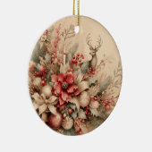 Zierbaum und Blumenschmuck Keramik Ornament (Rechts)