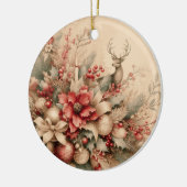 Zierbaum und Blumenschmuck Keramik Ornament (Links)