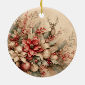 Zierbaum und Blumenschmuck Keramik Ornament (Hinten)