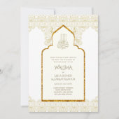 Zierbilingual WALIMA Nikah Muslime Hochzeit Einladung (Vorderseite)