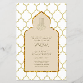 Zierbilingual WALIMA Nikah Muslime Hochzeit Flyer