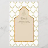 Zierbilingual WALIMA Nikah Muslime Hochzeit Flyer (Hinten)