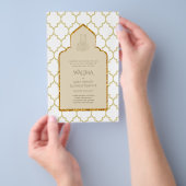 Zierbilingual WALIMA Nikah Muslime Hochzeit Flyer (Handgriff)