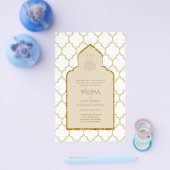 Zierbilingual WALIMA Nikah Muslime Hochzeit Flyer (Einzeln)