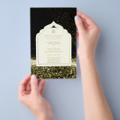 Zierbilingual WALIMA Nikah Muslime Hochzeit Flyer (Handgriff)